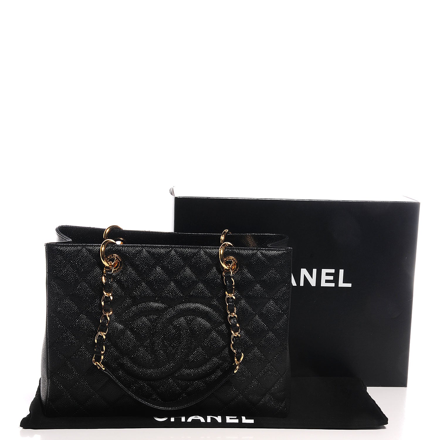 Chanel Caviar Grand Shopping Tote GST Black 5 of 9