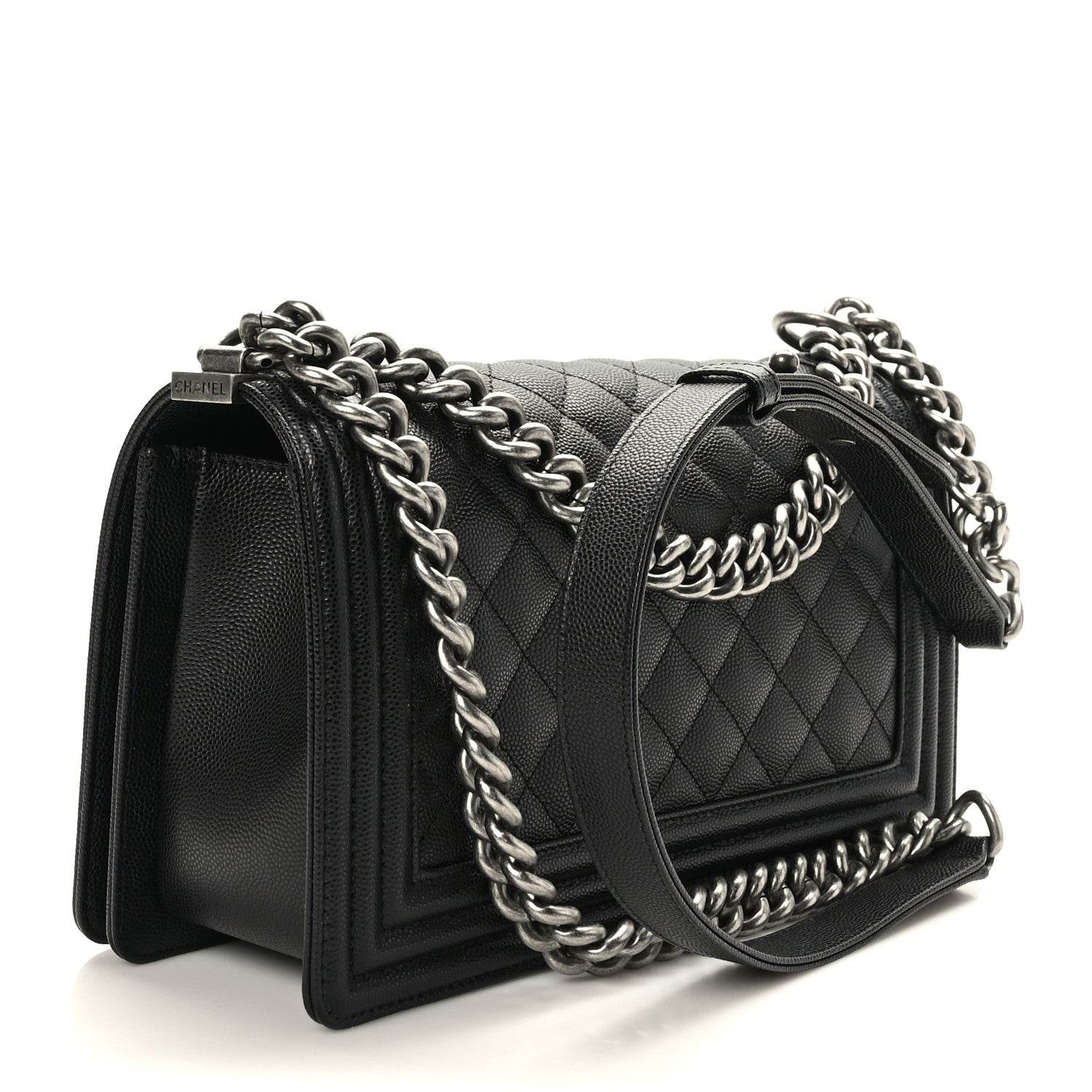 Chanel Caviar Quilted Medium Boy Flap Black 3 of 9