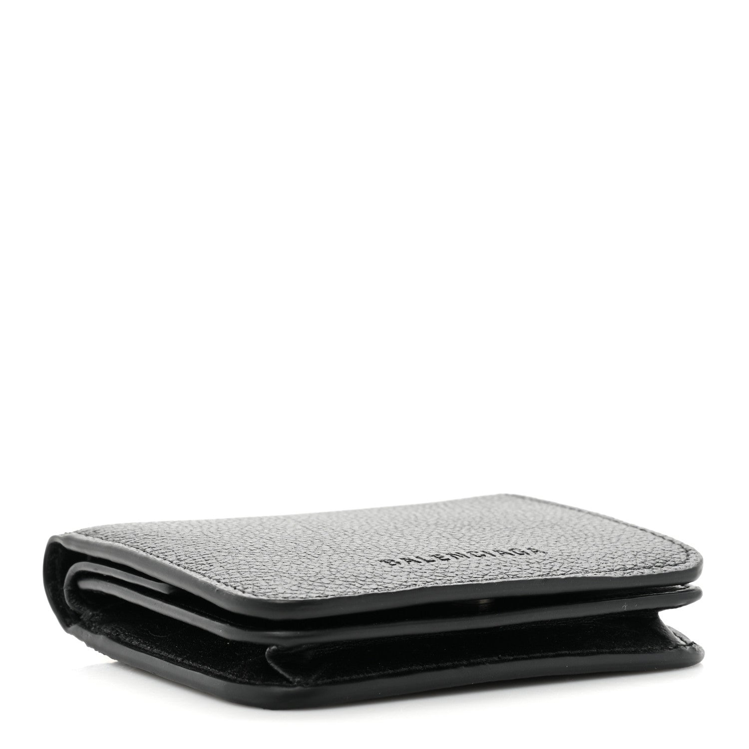 Balenciaga Grained Calfskin Essential Coin Case Card Holder Black 4 of 11