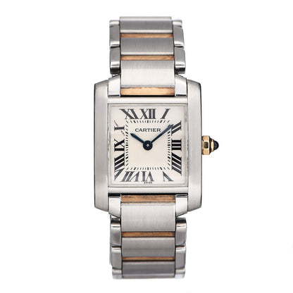 Cartier Stainless Steel 18K Yellow Gold 20mm Tank Francaise Quartz Watch 1 of 4