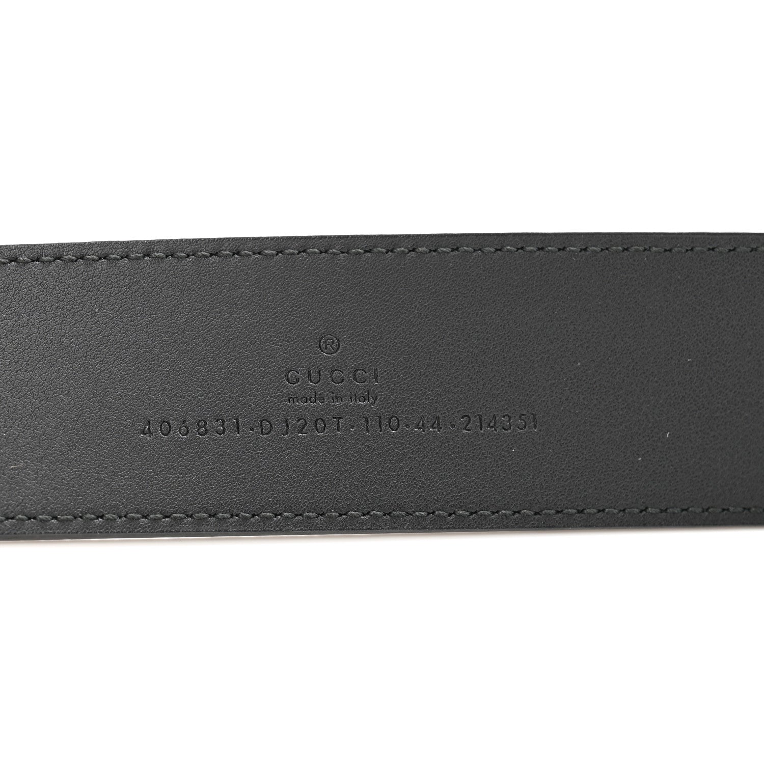 Gucci Textured Calfskin Double G 40mm Belt 110 44 Black 5 of 5