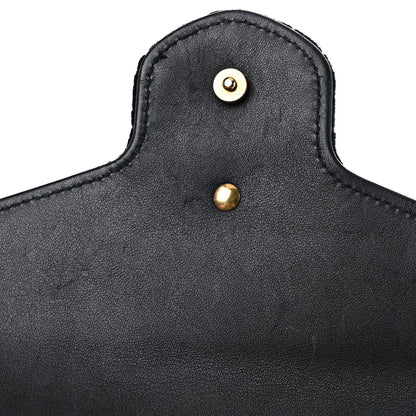 Gucci Velvet Matelasse GG Marmont Chain Wallet Black 22 of 24