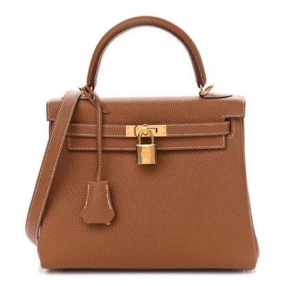 Hermes Togo Kelly Retourne 25 Gold 1 of 13