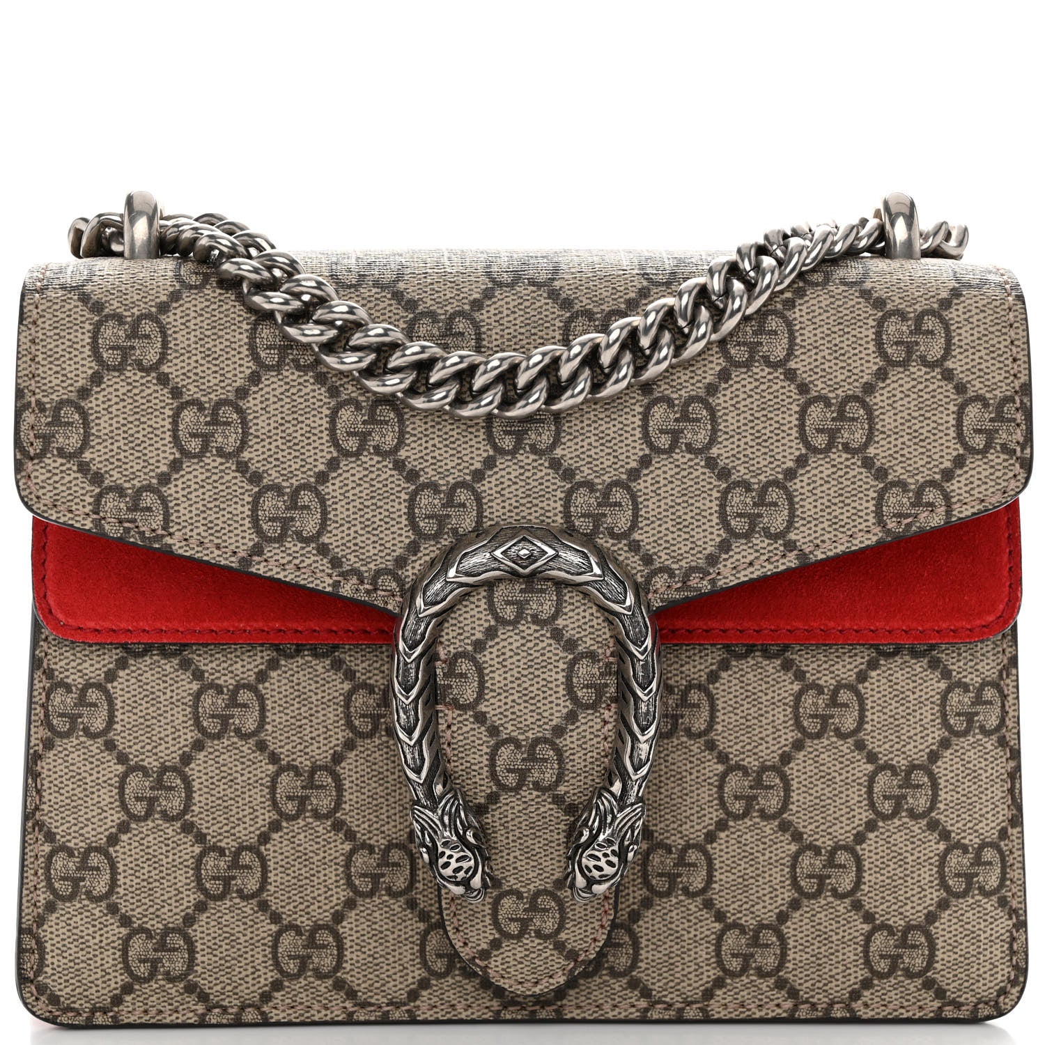 Gucci GG Supreme Monogram Mini Dionysus Shoulder Bag Hibiscus Red 8 of 11