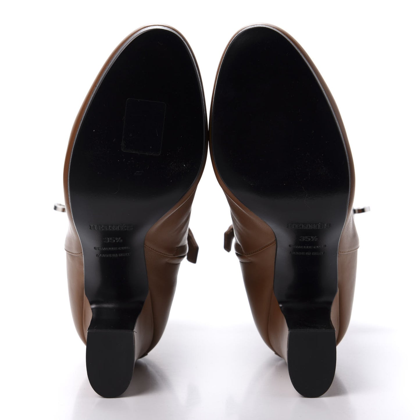 Calfskin Joueuse Ankle Boots 35.5 Camel