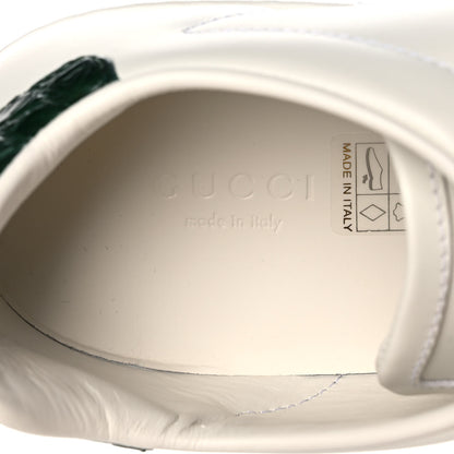Gucci Calfskin Crocodile Web Womens Ace Sneakers 36.5 White Green 7 of 11