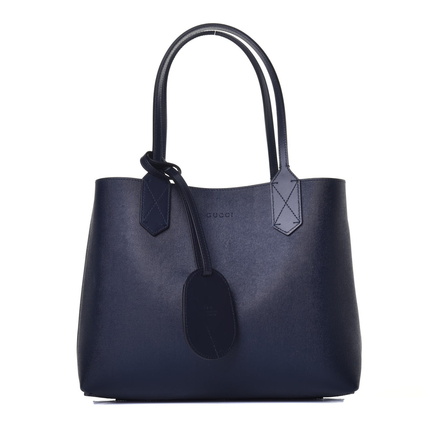 GG Supreme Monogram Blooms Small Reversible Tote Beige Blue Navy