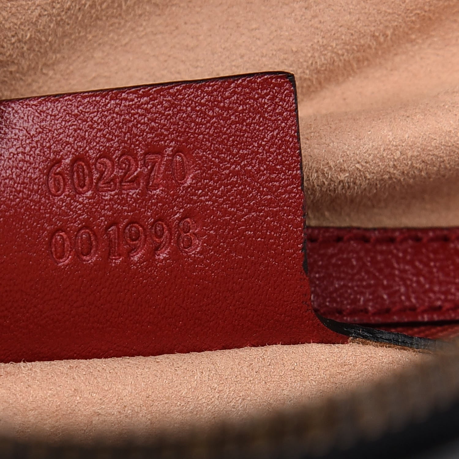 Gucci Vintage Effect Calfskin Matelasse Diagonal Small Torchon GG Marmont Bamboo Top Handle Shoulder Bag Black Romantic Cherry 7 of 9