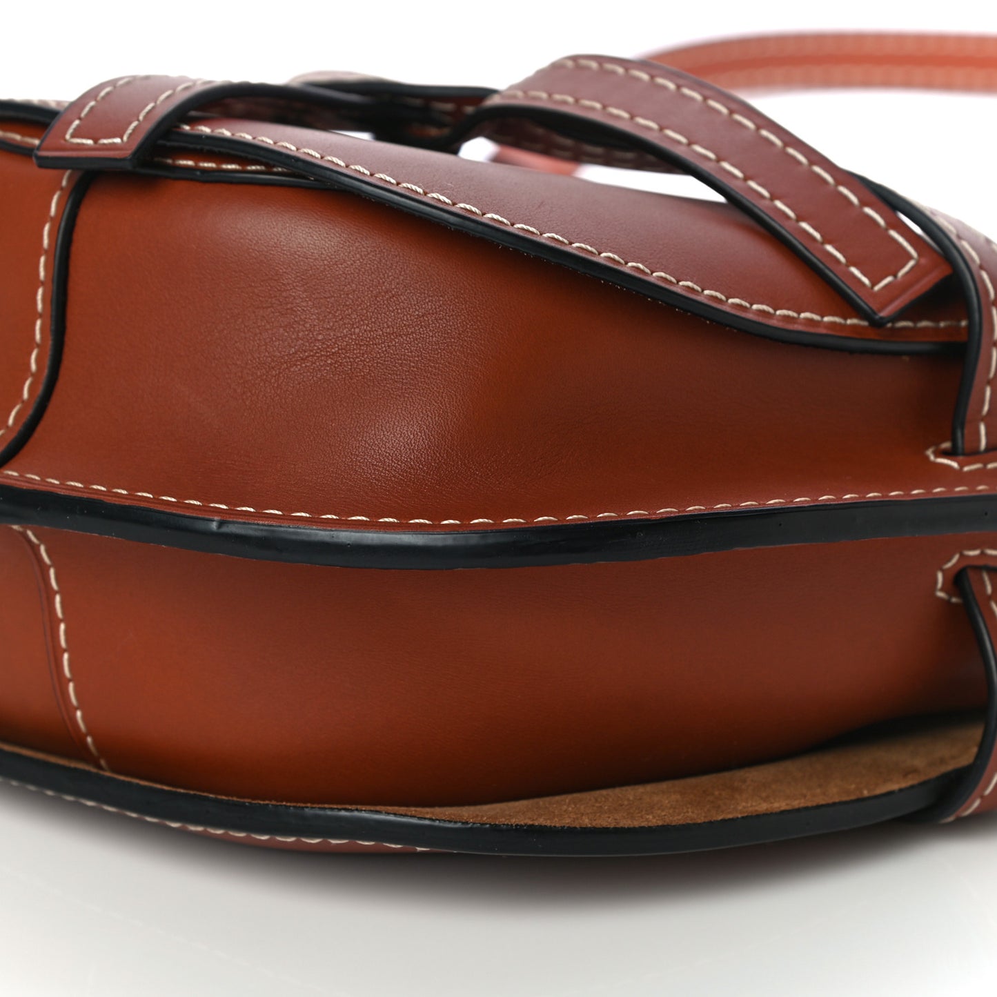 Calfskin Small Gate Crossbody Bag Rust