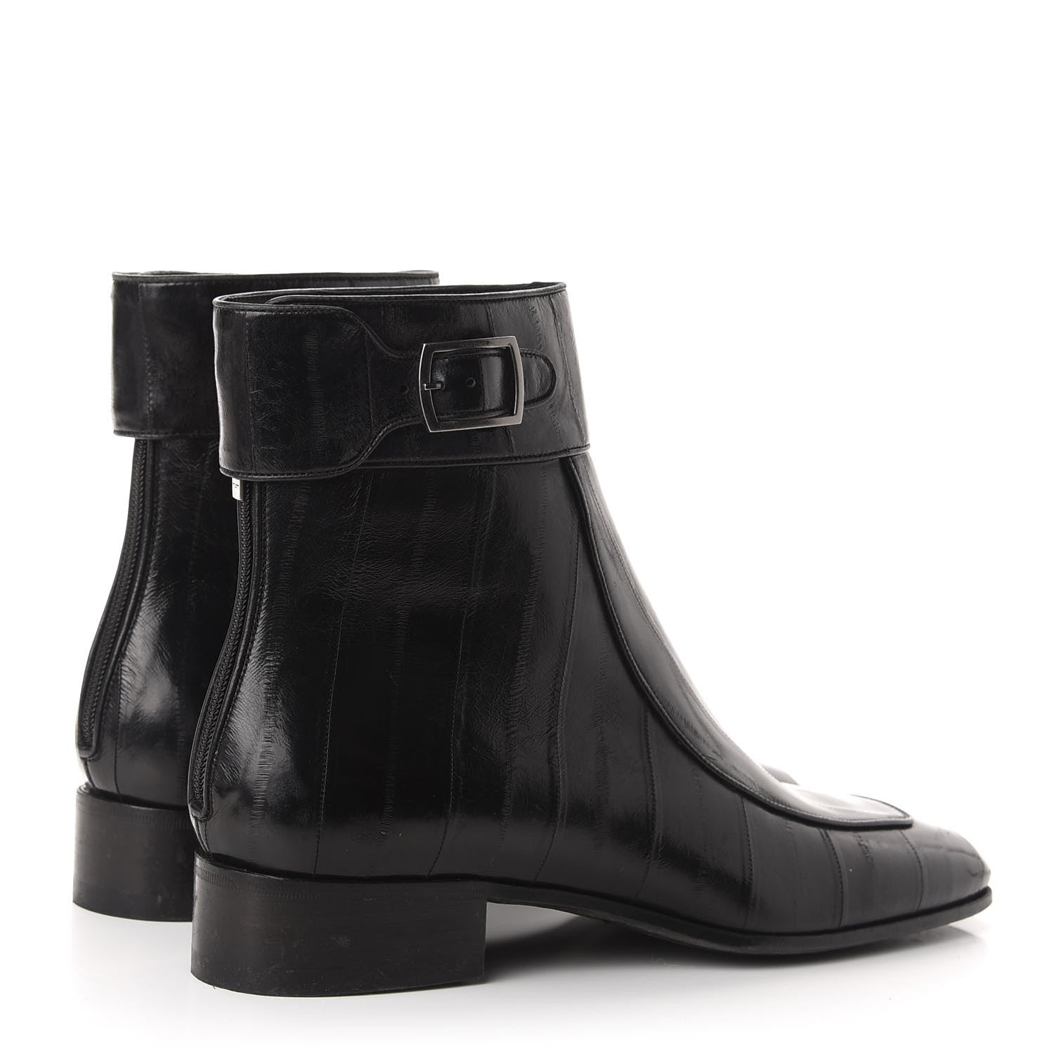 Saint Laurent Eel Mens Miles Ankle Boots 44 Black 4 of 8