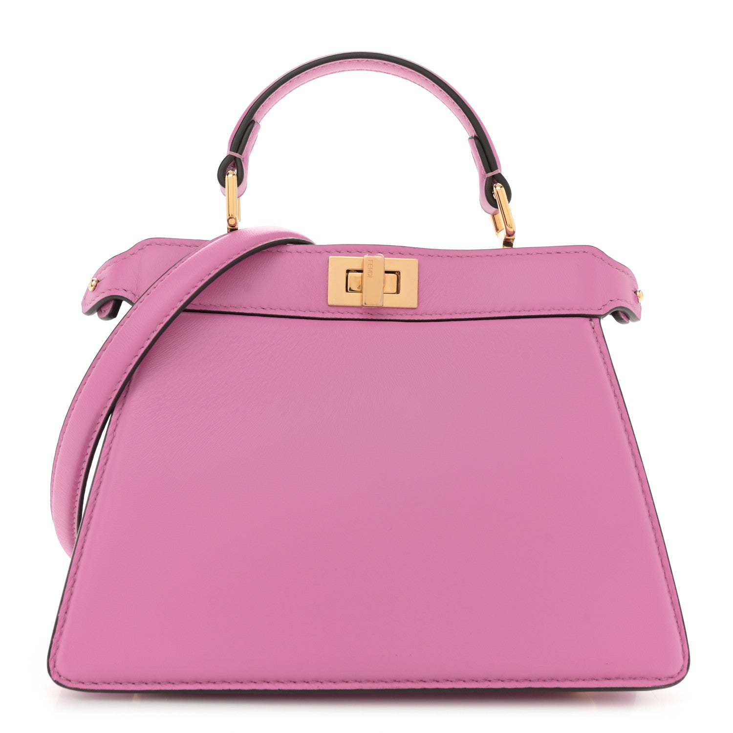 Fendi Shiny Nappa Petite Peekaboo I SEE U Satchel Rosa 1 of 11