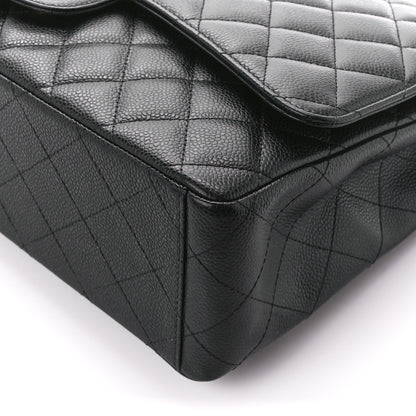 Chanel Caviar Quilted Maxi Double Flap Black 11 of 13