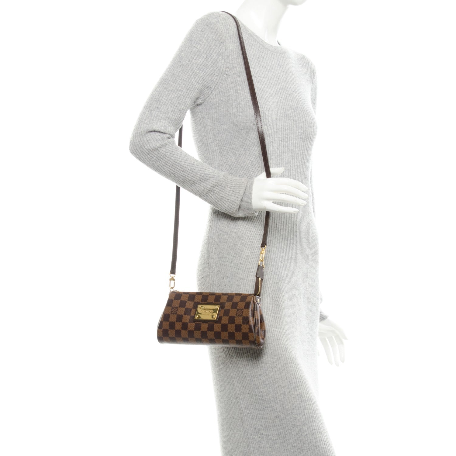 Louis Vuitton Damier Ebene Eva Clutch 2 of 7