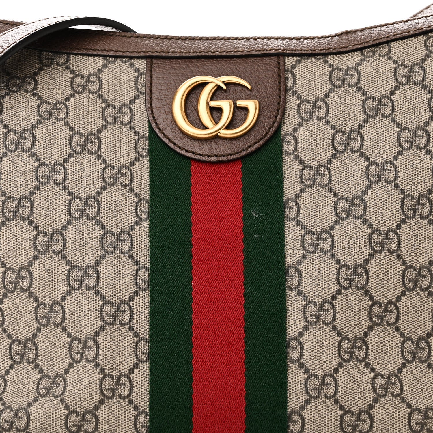 Gucci GG Supreme Monogram Web Small Ophidia Half Moon Hobo Brown 7 of 9