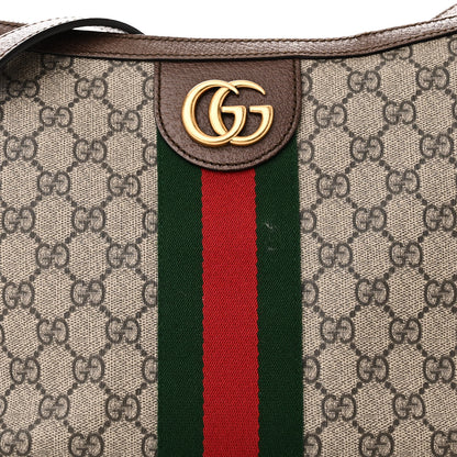Gucci GG Supreme Monogram Web Small Ophidia Half Moon Hobo Brown 7 of 9