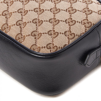 Gucci Monogram Matelasse Diagonal Small GG Marmont Chain Shoulder Bag Beige Black 5 of 9