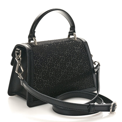 Gucci Satin Crystal GG Monogram Mini Dionysus Top Handle Bag Black 2 of 8