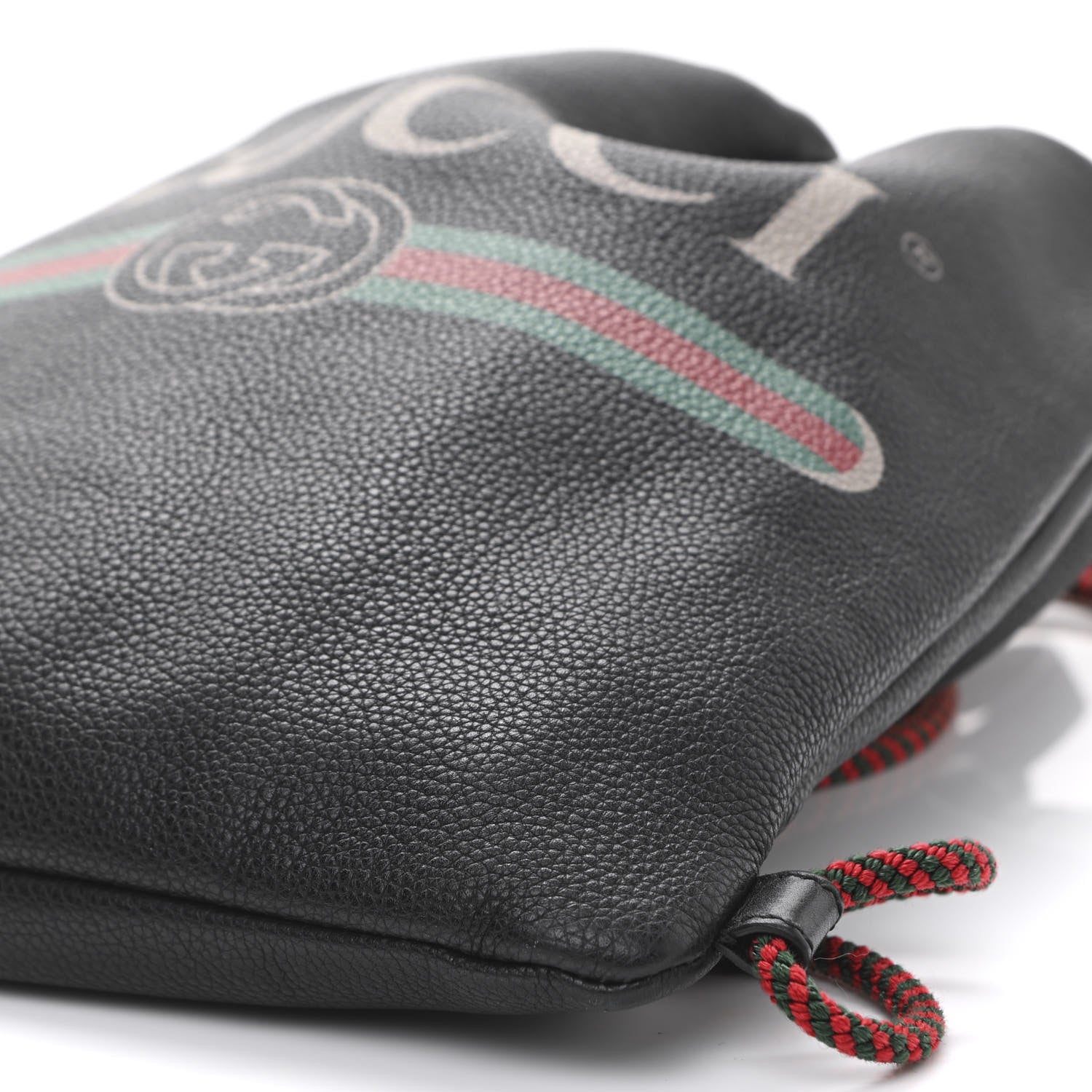 Gucci Calfskin Logo Drawstring Backpack Black 9 of 11