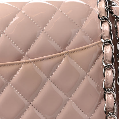 Chanel Patent Quilted Jumbo Double Flap Light Pink 9 of 9