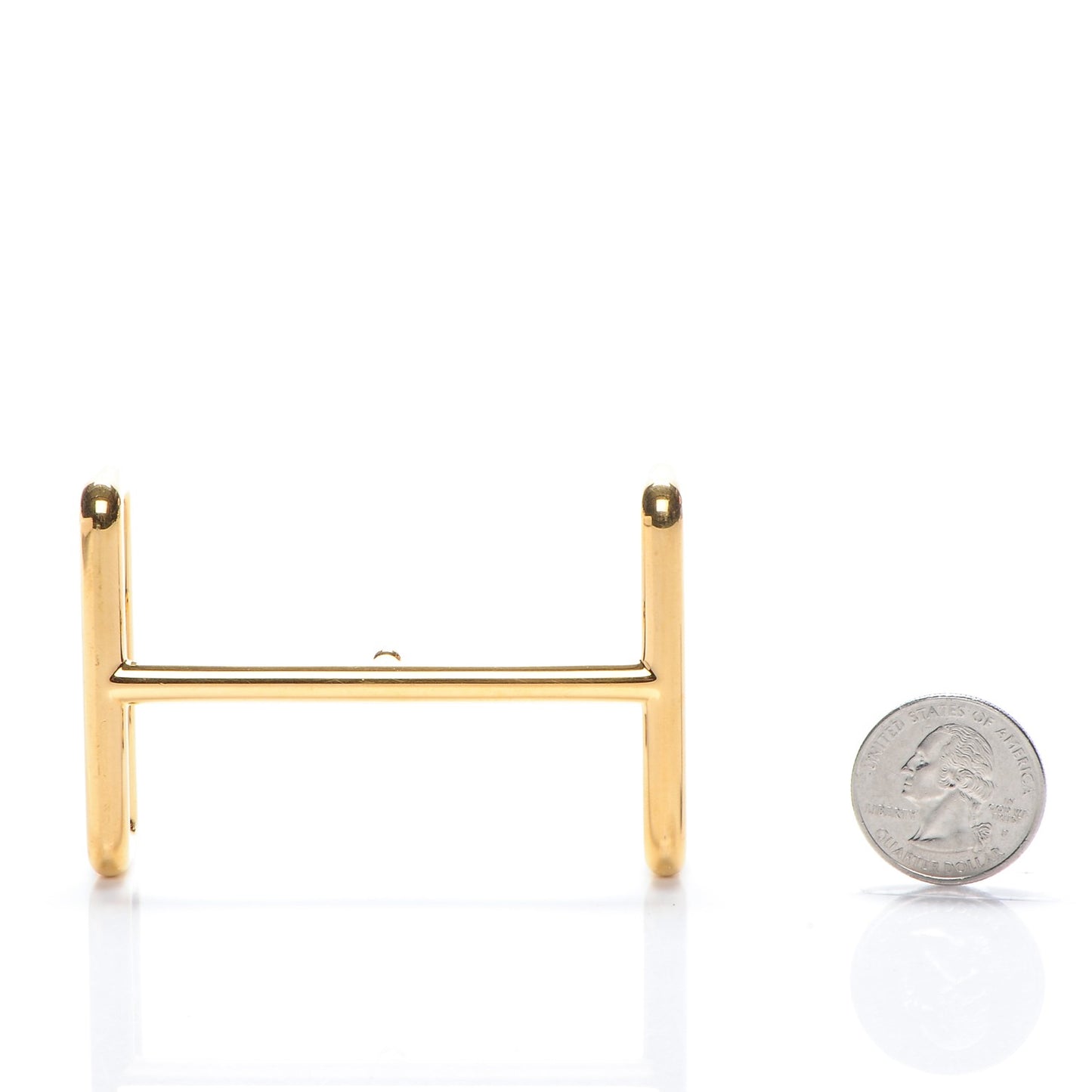 Polished Gold 42mm Idem H Belt Buckle