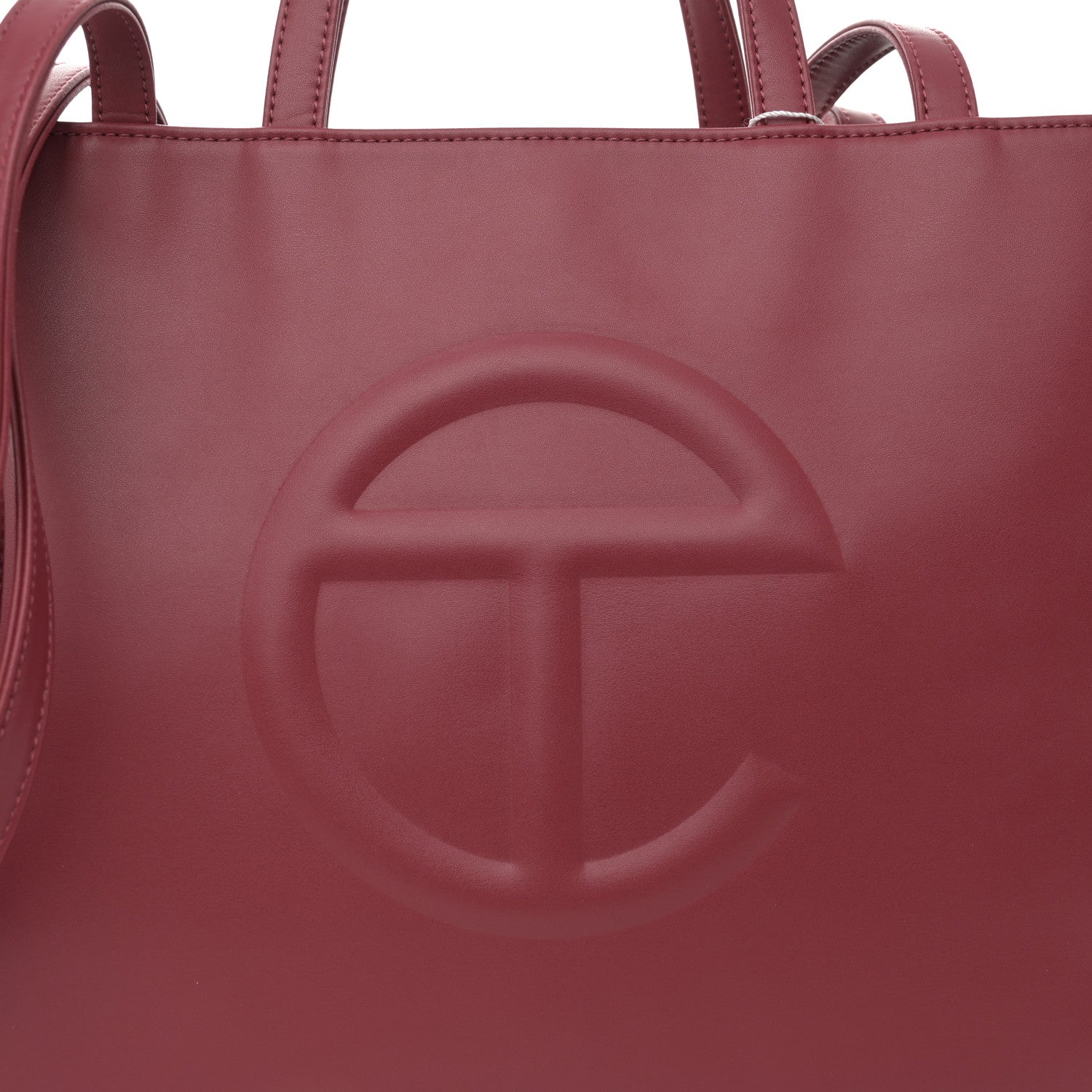 Telfar Vegan Leather Medium Shopping Bag Oxblood 7 of 9