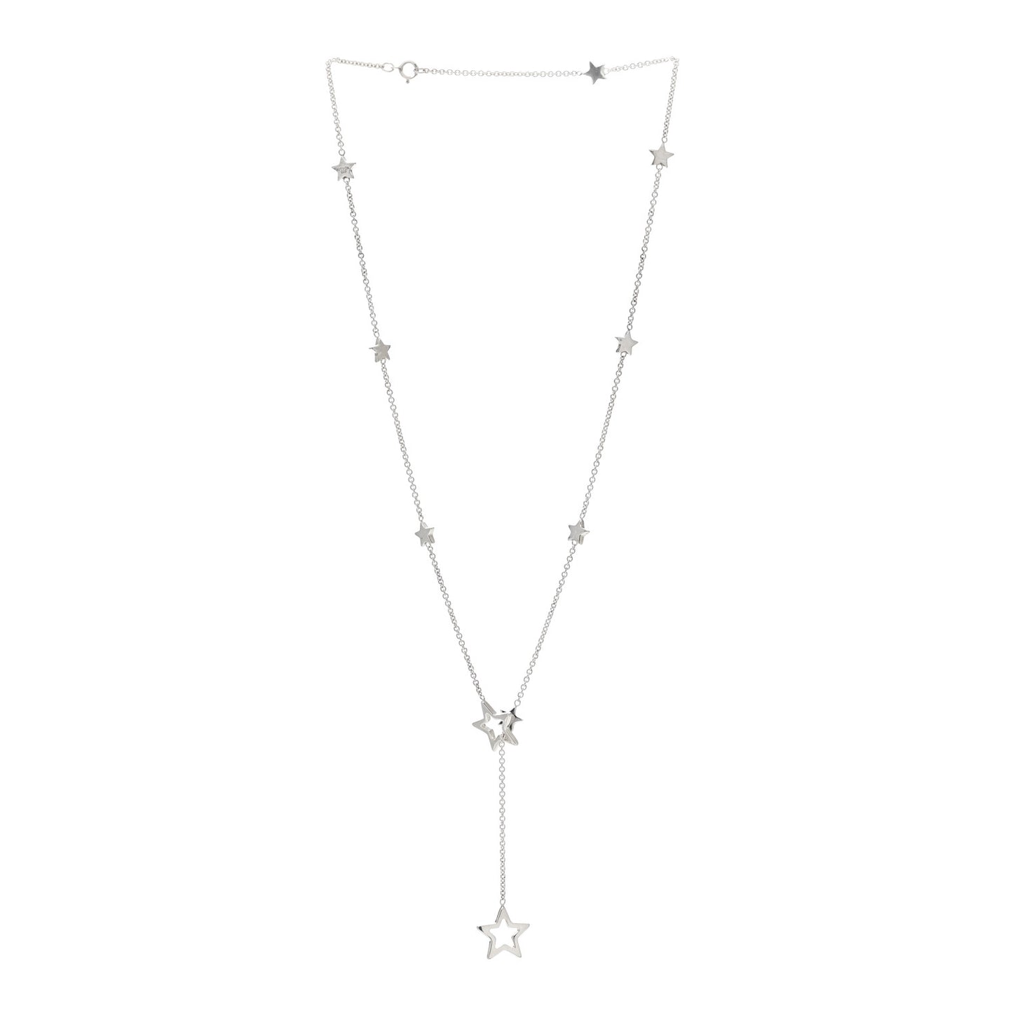 Sterling Silver Star Lariat Necklace
