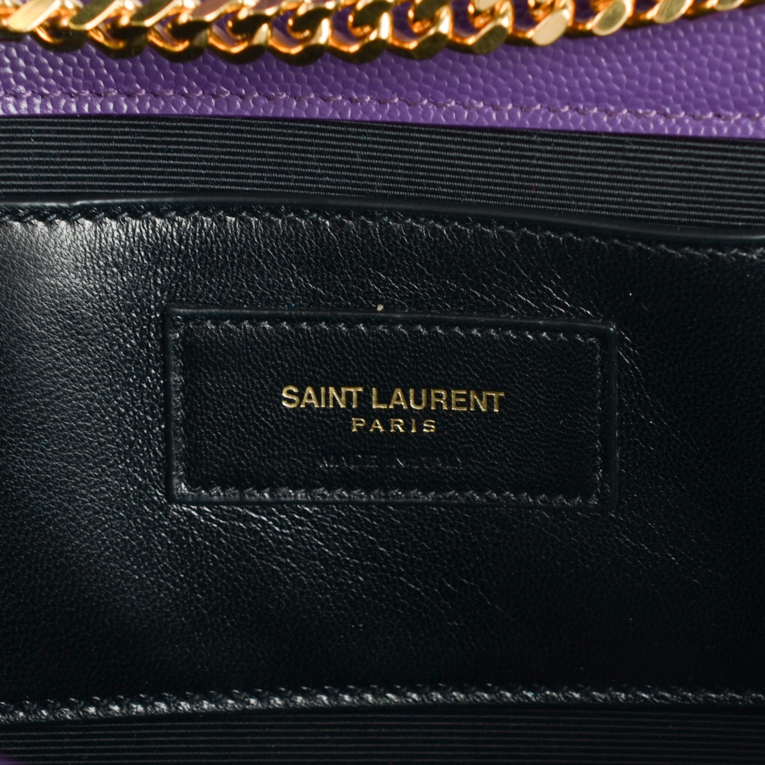 Saint Laurent Grain de Poudre Medium Classic Monogram Satchel Lilac 7 of 8