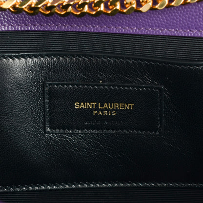 Saint Laurent Grain de Poudre Medium Classic Monogram Satchel Lilac 7 of 8