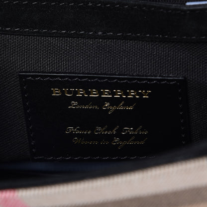 Burberry Derby Calfskin House Check Small Macken Crossbody Bag Slate Blue 6 of 8