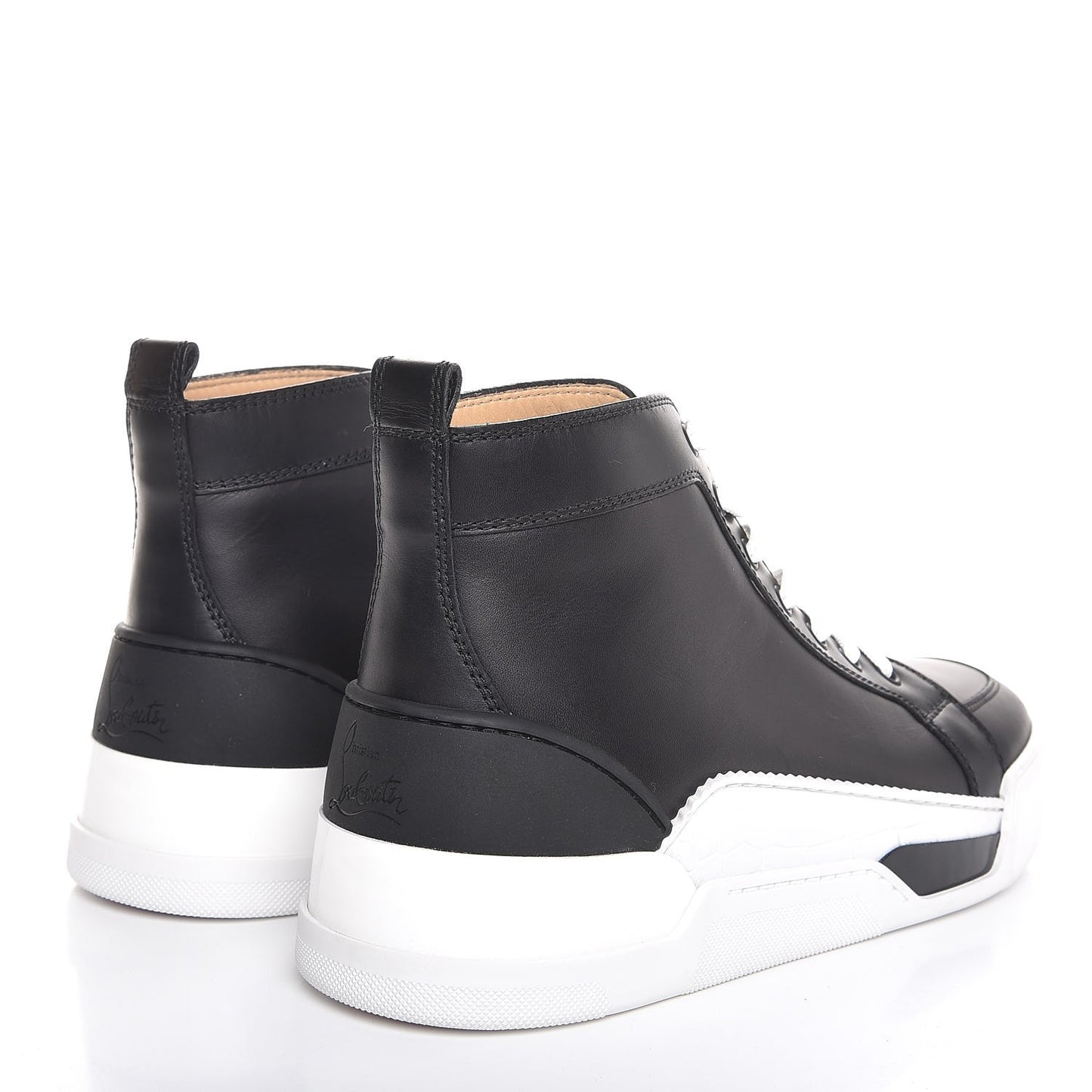 Mens Calfskin Rankick Flat Sneakers 41.5 Black