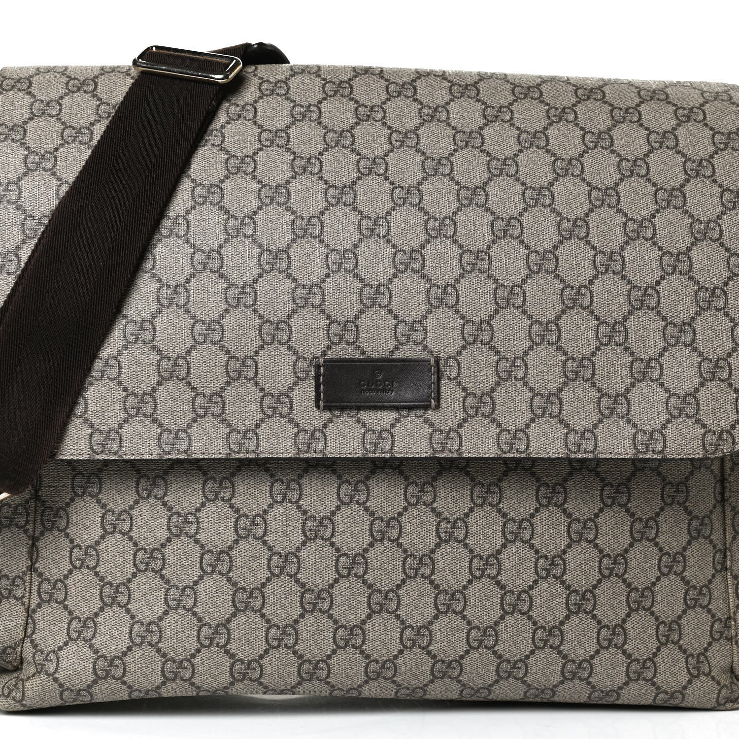 Gucci GG Plus Monogram Messenger Diaper Bag Dark Brown 9 of 15