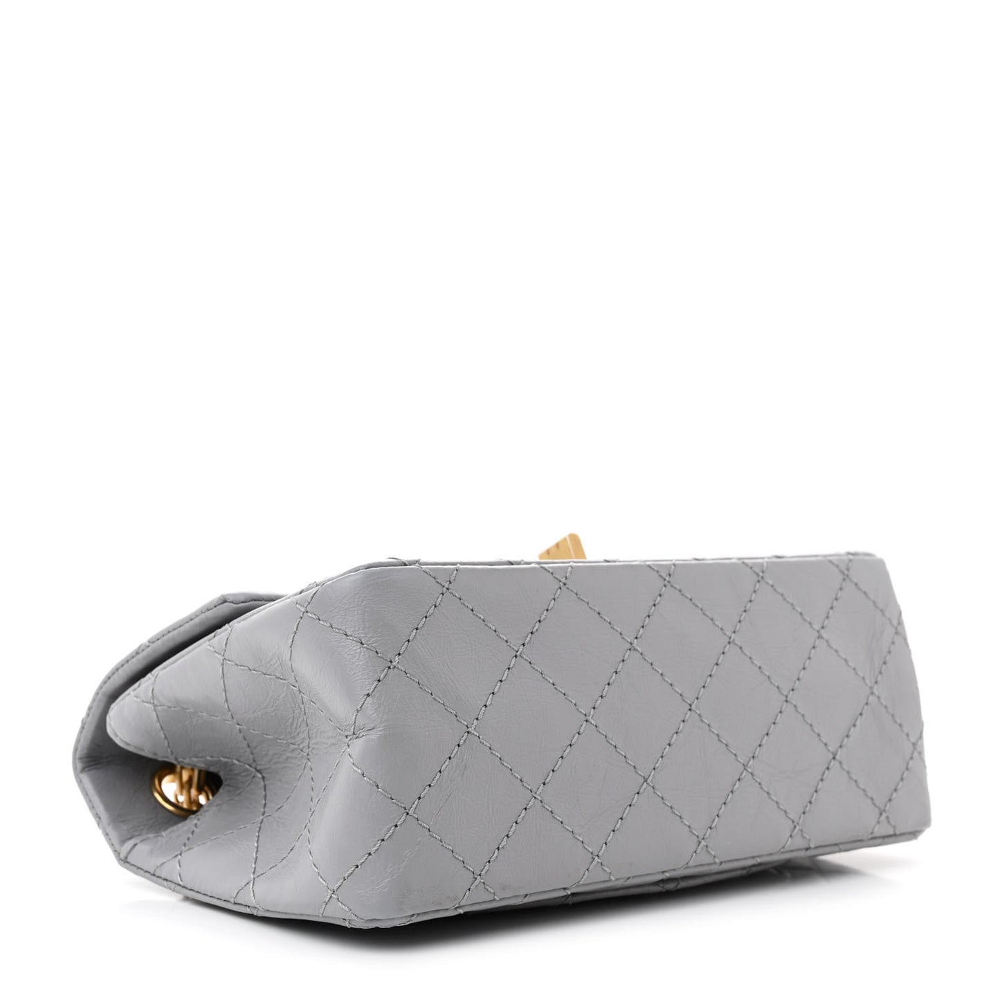 Aged Calfskin Quilted 2.55 Reissue Mini Flap Grey