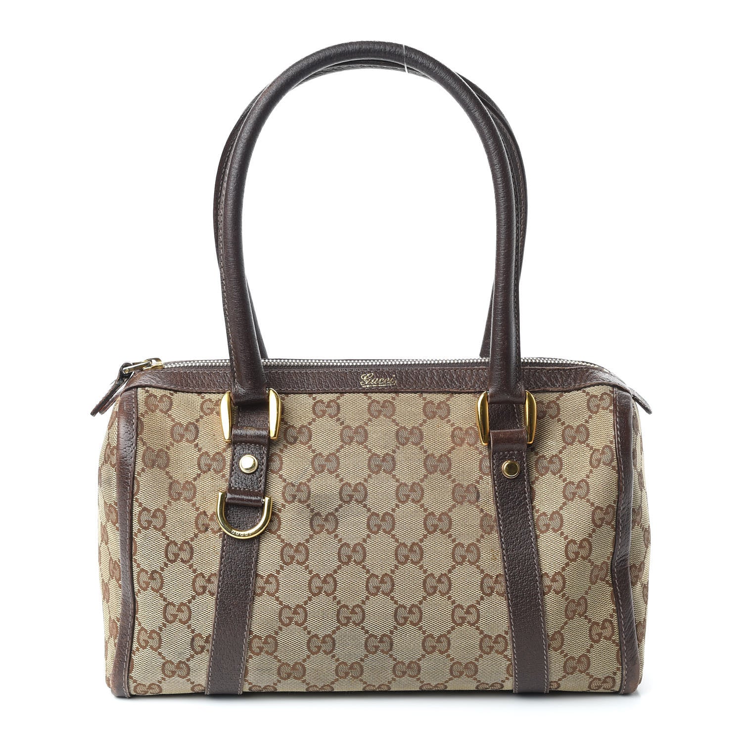 Gucci Monogram Small Abbey Boston Dark Brown 1 of 11