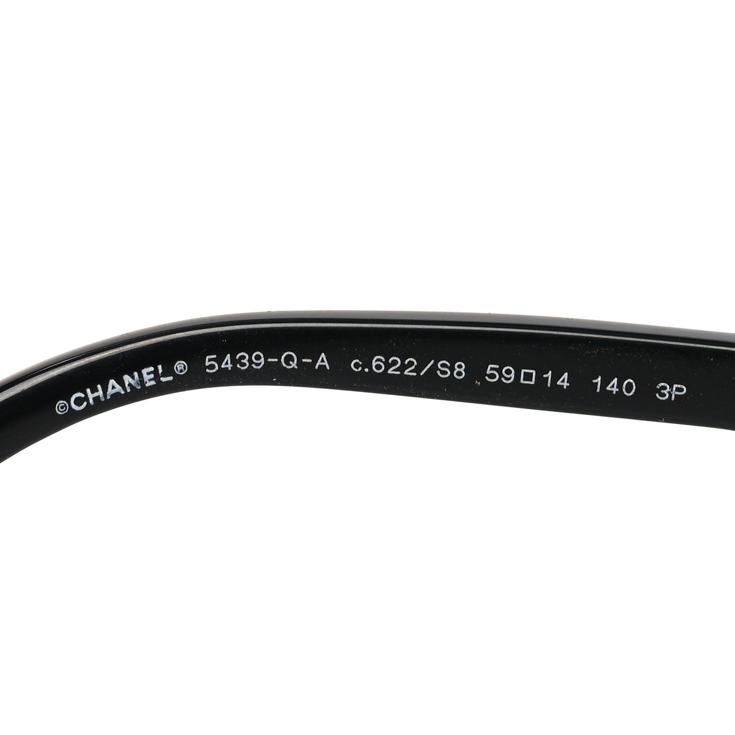 Chanel Metal Calfskin Polarized CC Chain Pilot Sunglasses 5439-Q-A Black 10 of 14