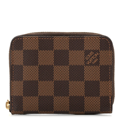 Louis Vuitton Damier Ebene Zippy Coin Purse Rose Ballerine 1 of 7