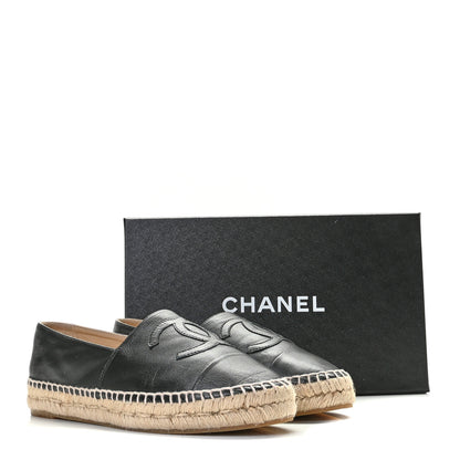 Chanel Lambskin CC Espadrilles 38 Black 15 of 15