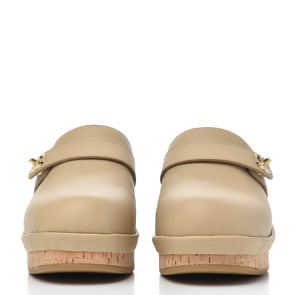 Chanel Calfskin CC Turn Lock Clogs 37 Beige 2 of 12