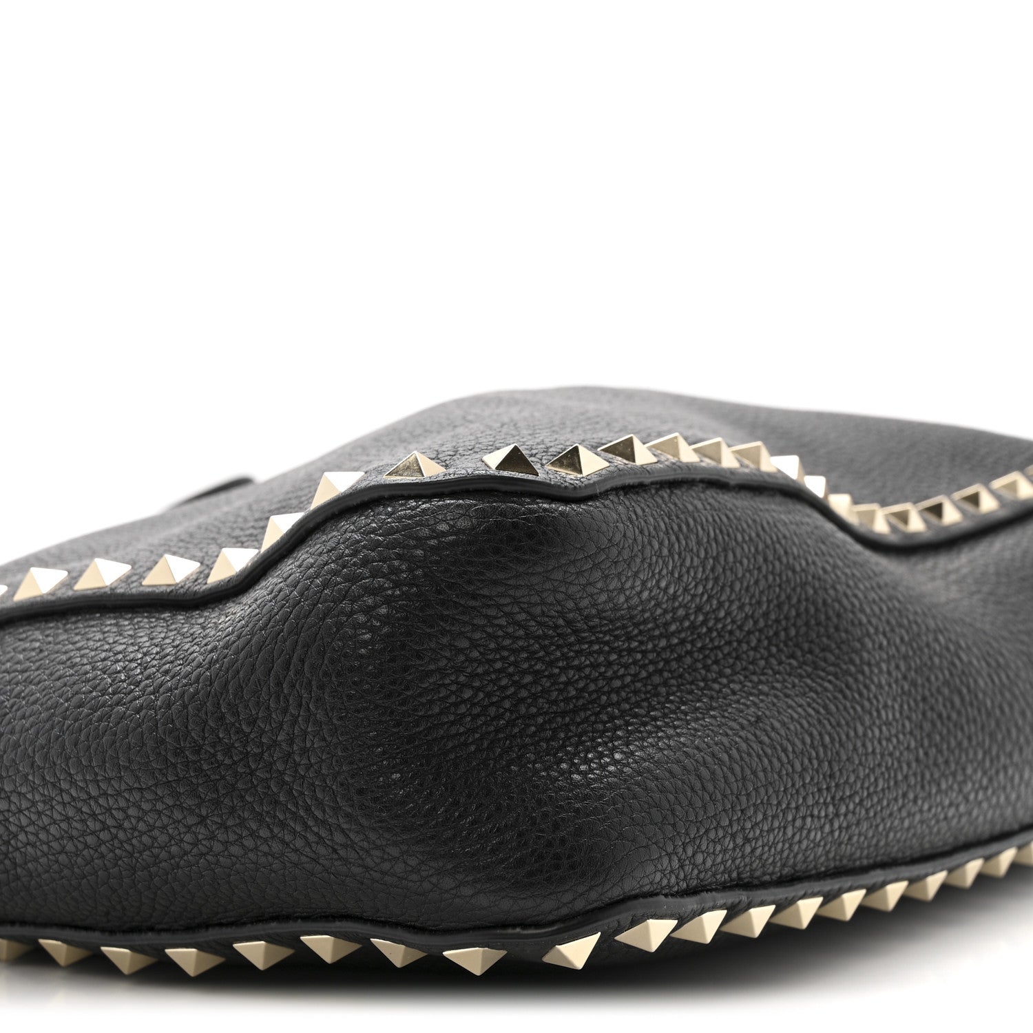 Valentino Garavani Pebbled Calfskin Small Rockstud Flip-Lock Messenger Bag Black 8 of 13