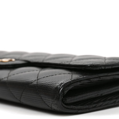 Chanel Calfskin Quilted Pixel Effect Large Flap Wallet Black 8 of 8