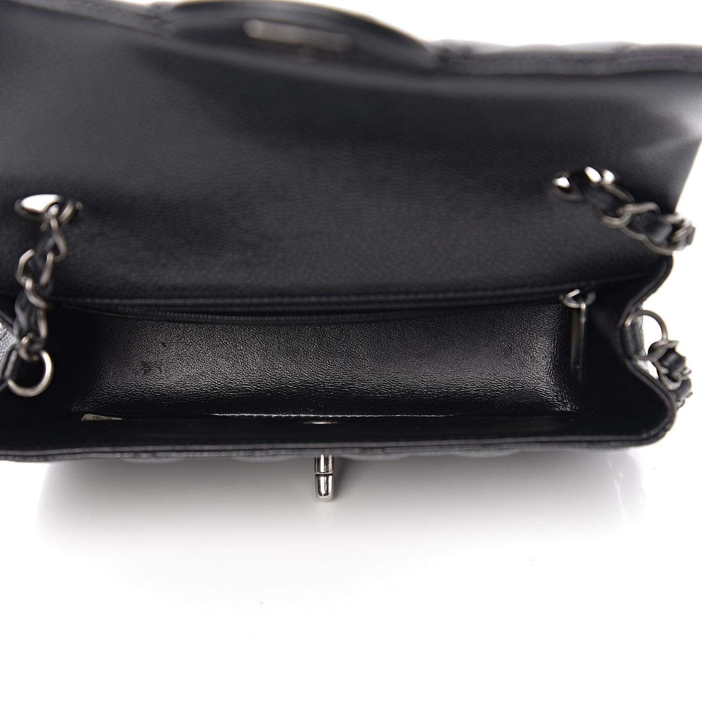 Caviar Quilted Mini Rectangular Flap Black
