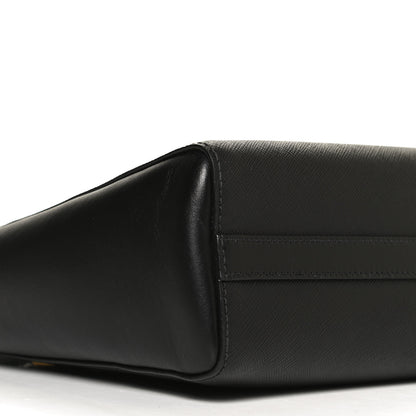 Prada Saffiano Soft Calfskin Small Zippered Tote Black 8 of 9
