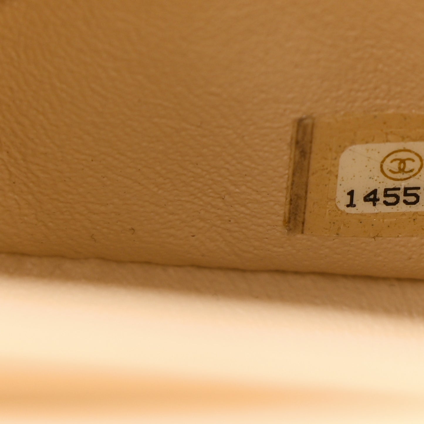 Lambskin Quilted Jumbo Double Flap Beige