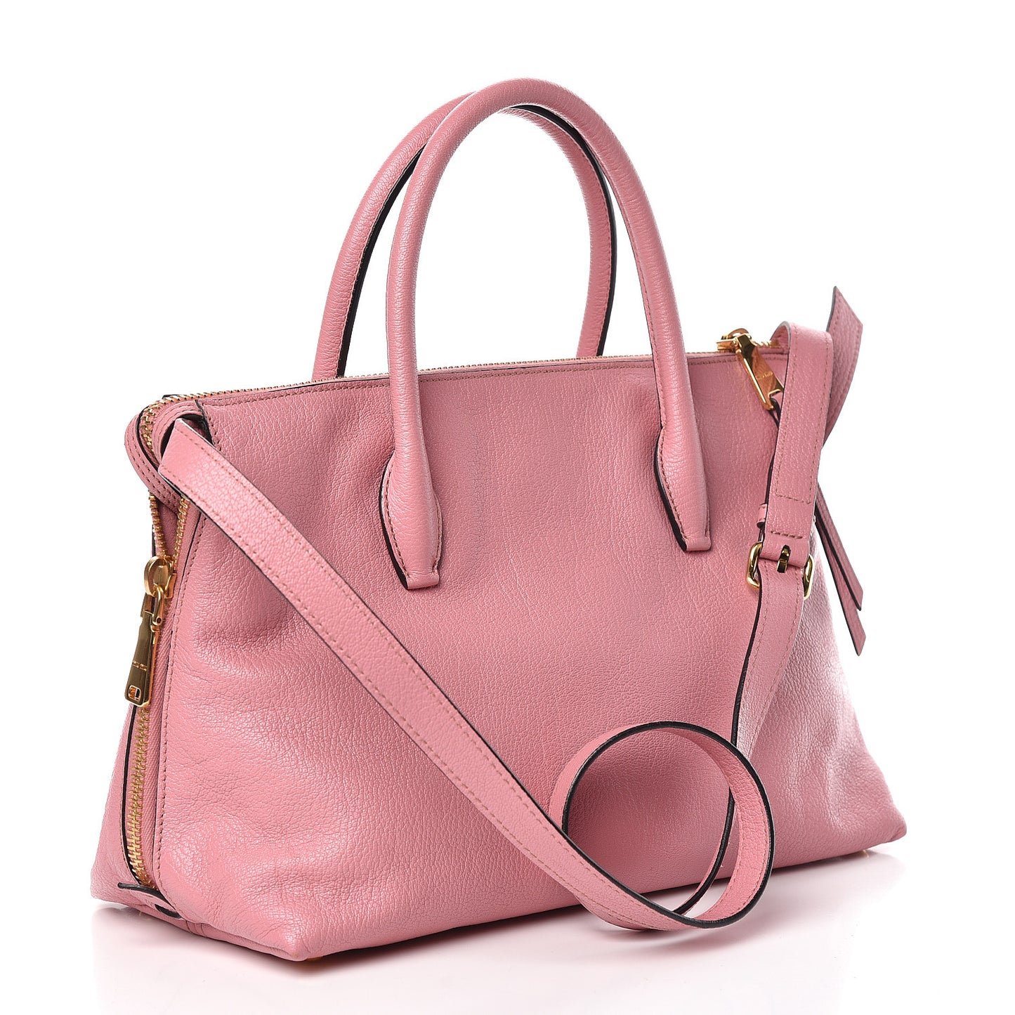 Goatskin Madras Zip Tote Rosa