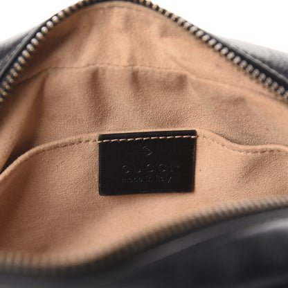 Gucci Calfskin Matelasse Mini GG Marmont Chain Shoulder Bag Black 8 of 10
