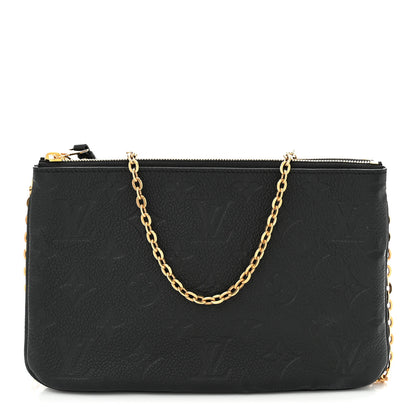 Louis Vuitton Empreinte Double Zip Pochette Black 1 of 11