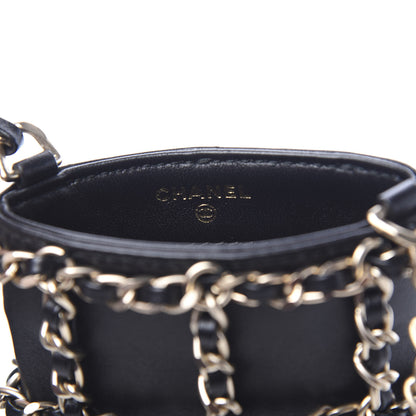 Chanel Lambskin Quilted Small Clutch With Chain Black 5 of 11