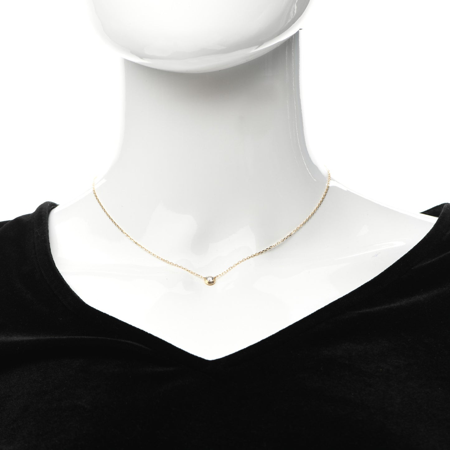 18K Yellow Gold Diamond LM D'Amour Pendant Necklace