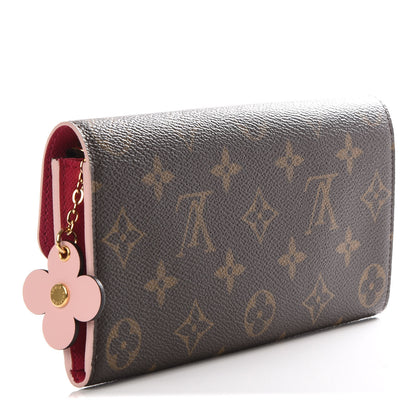 Louis Vuitton Monogram Bloom Flower Emilie Wallet 2 of 10