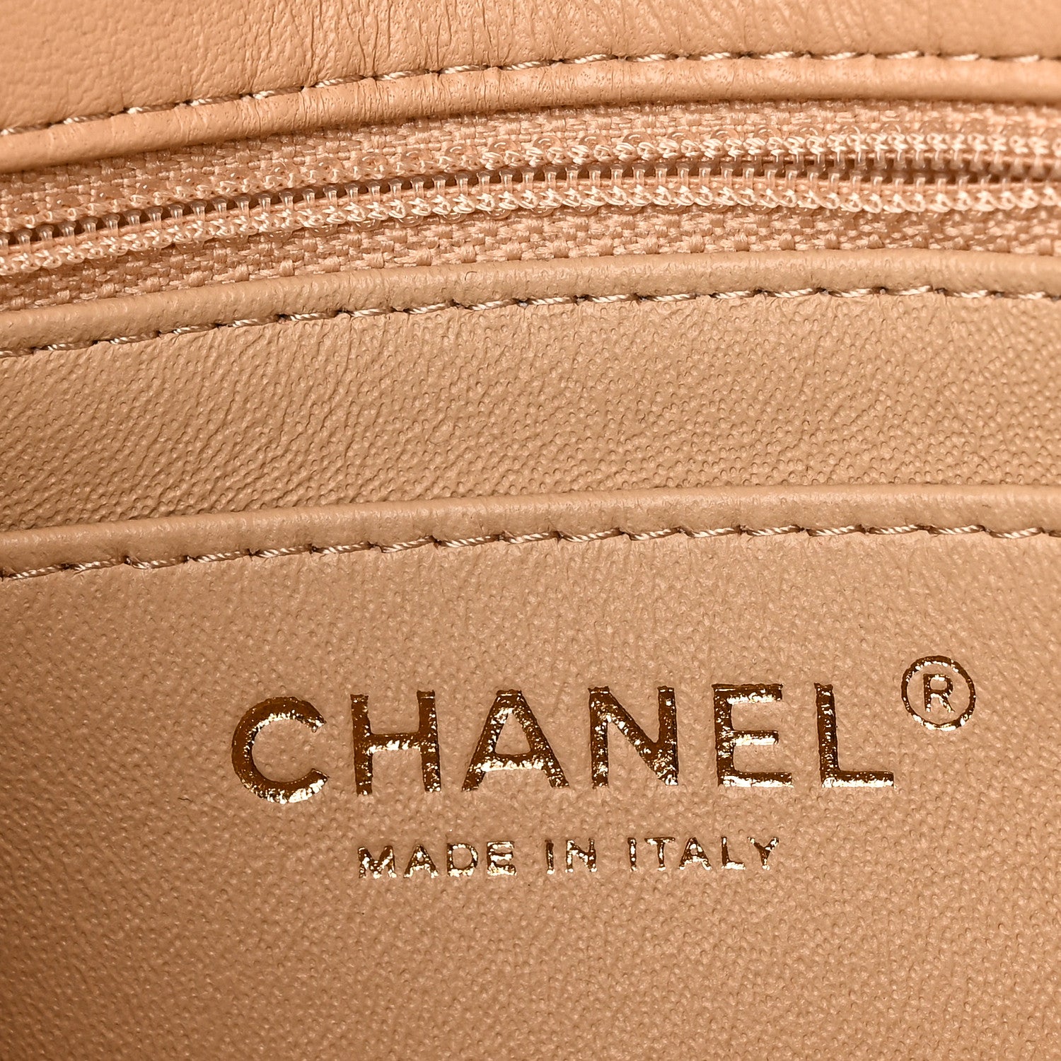 Chanel Lambskin Quilted Mini Rectangular Flap Beige 6 of 11