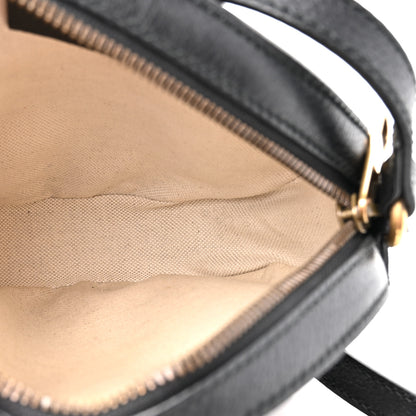 Gucci Velvet Calfskin GG Monogram Round Shoulder Bag Blue Beige 5 of 10
